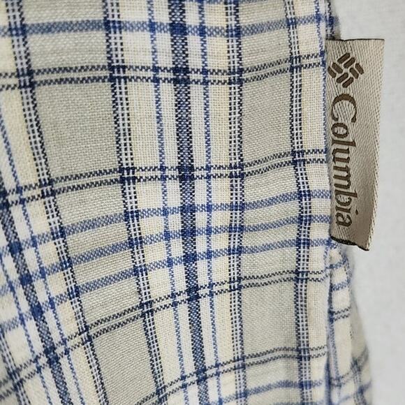 Columbia VTG Multicolor Plaid Cotton Button Up Long Sleeve Collared Shirt W Med - Picture 10 of 10